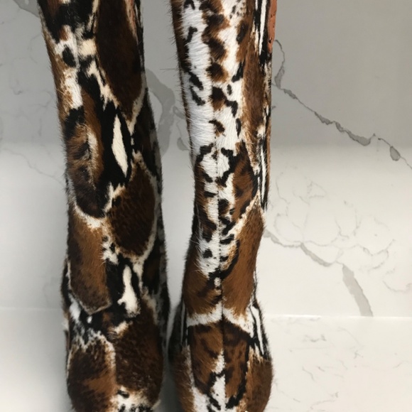Free People We the Free Dagget Western Montage Ocelot Hair on Boots Size 37 - Picture 7 of 16